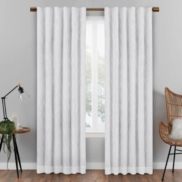 RED BARREL STUDIO Gosse Max Blackout Curtain Panel White 50 x 95 NEW NIP - Picture 1 of 8